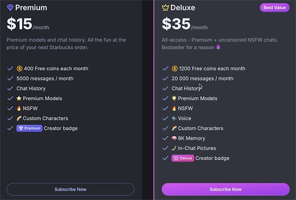 membership tiers on GirlfriendGPT