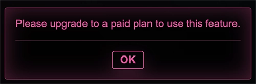 please upgrade says sexy ai