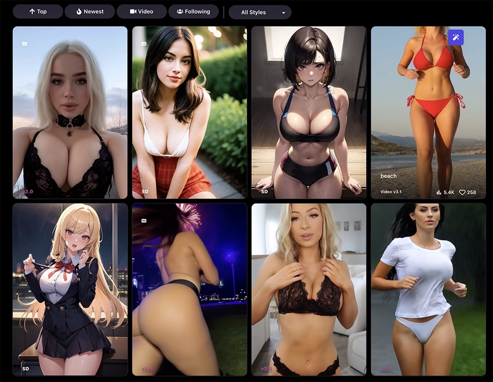 Creations on Promptchan