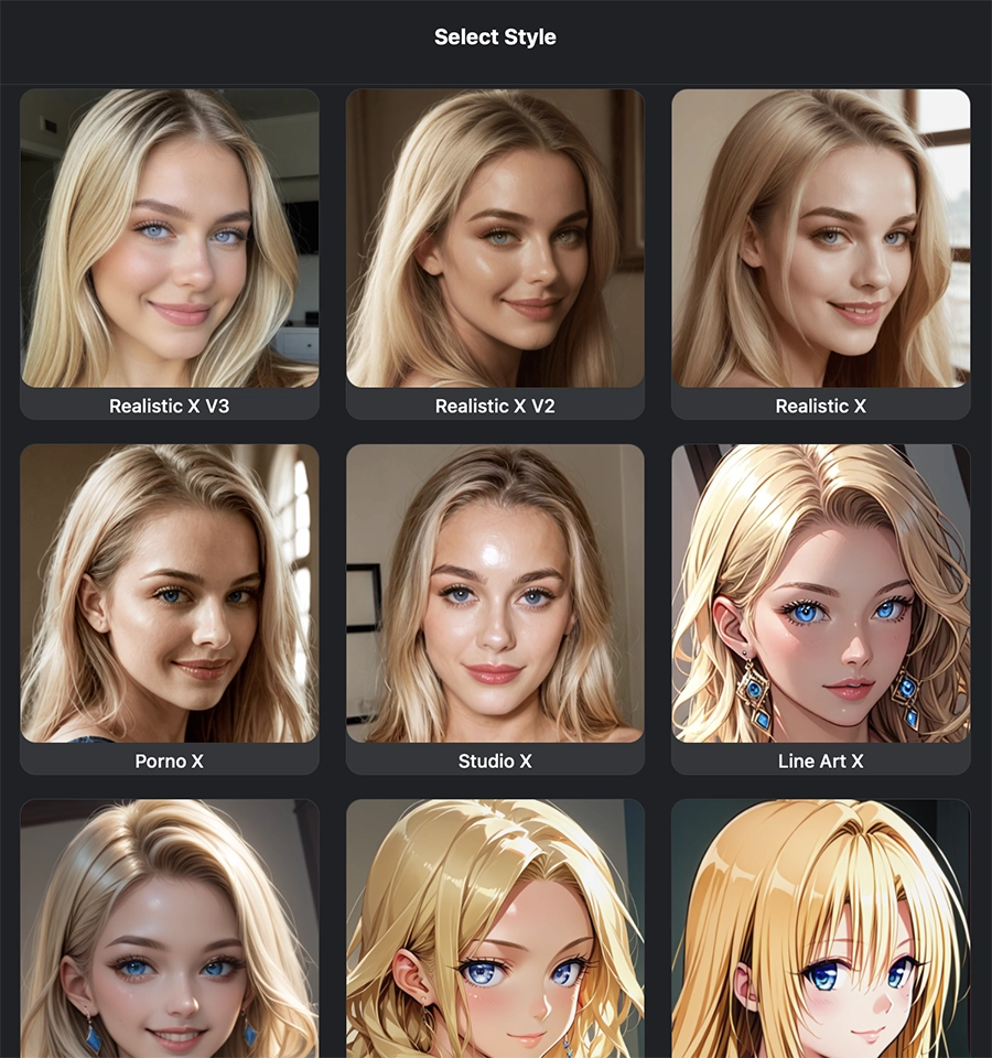 The different CreatePorn models in action