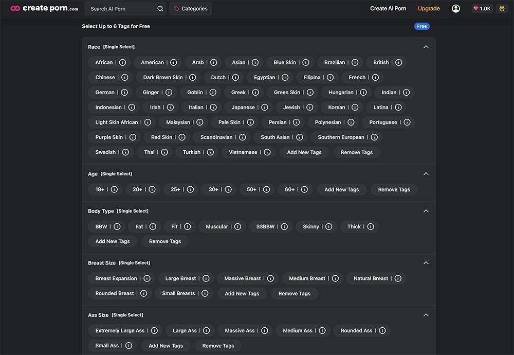 Choose from a huge list of traits with auto-prompt