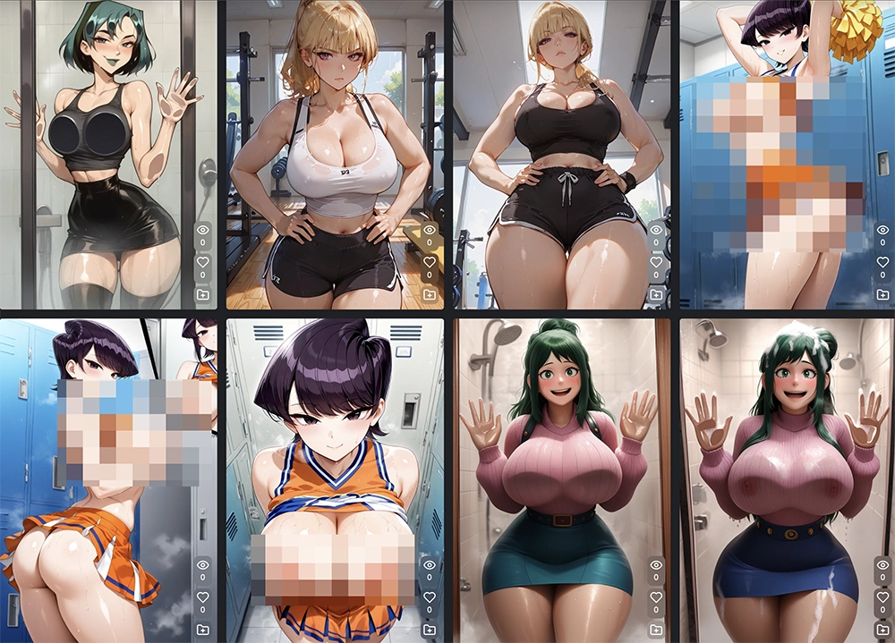 Examples of user creations (nudity censored)