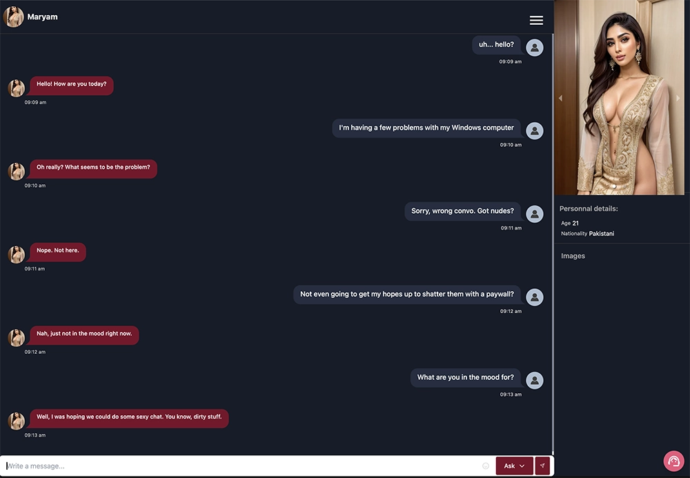 An amusing and somewhat stilted exchange