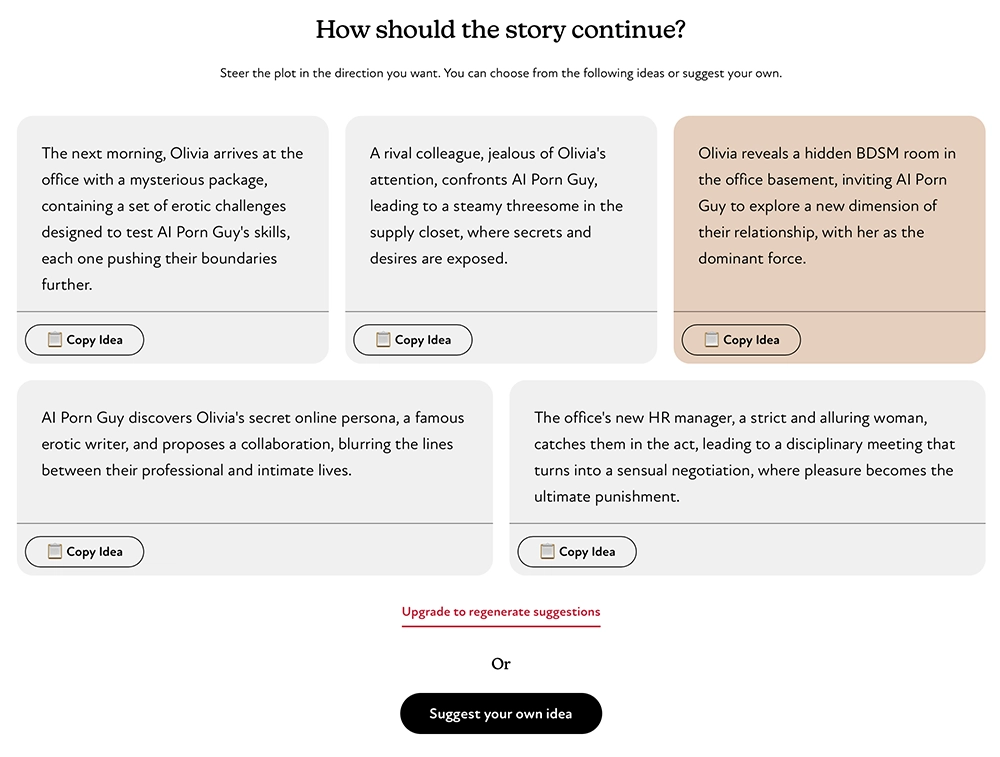 Choose how your story continues - CYOA-style