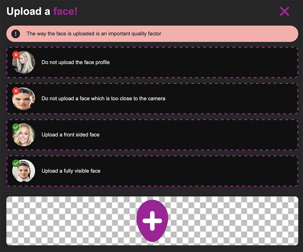 Image requirements for successful face-swapping