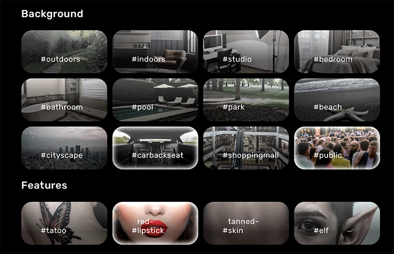 Choose a background for your AI porn